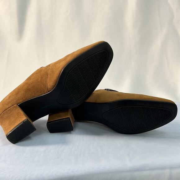New! Suede Karen Scott Riley brown slip on heeled loafer size 6.5 - Picture 6 of 7